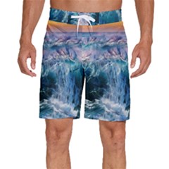 Sea-waves-ocean-water-beach-surf Men s Beach Shorts