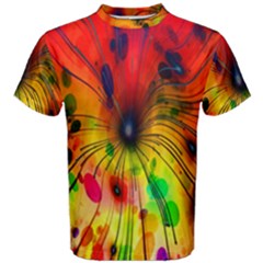 Color-background-structure-lines Men s Cotton T-shirt by Cowasu