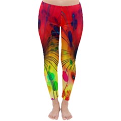 Color-background-structure-lines Classic Winter Leggings