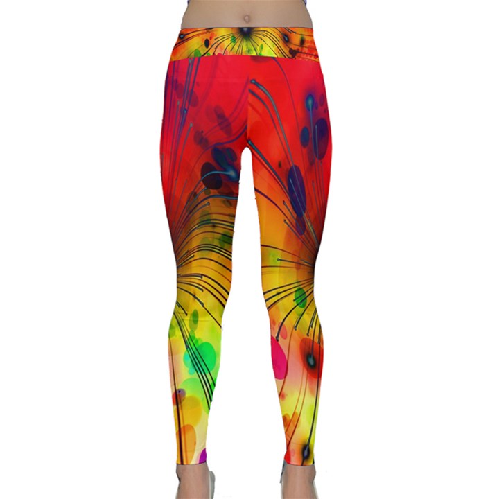 Color-background-structure-lines Classic Yoga Leggings