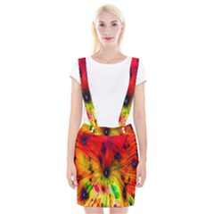 Color-background-structure-lines Braces Suspender Skirt