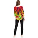 Color-background-structure-lines Chiffon Quarter Sleeve Blouse View2