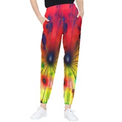 Color-background-structure-lines Women s Tapered Pants by Cowasu