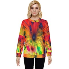 Color-background-structure-lines Hidden Pocket Sweatshirt