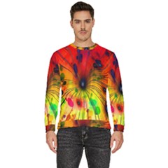 Color-background-structure-lines Men s Fleece Sweatshirt