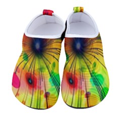 Color-background-structure-lines Kids  Sock-style Water Shoes by Cowasu