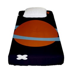 Planet-orbit-universe-star-galaxy Fitted Sheet (single Size) by Cowasu