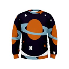 Planet-orbit-universe-star-galaxy Kids  Sweatshirt