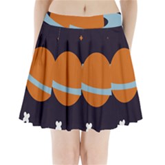 Planet-orbit-universe-star-galaxy Pleated Mini Skirt by Cowasu