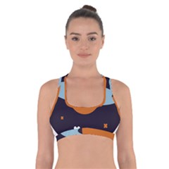 Planet-orbit-universe-star-galaxy Cross Back Sports Bra by Cowasu