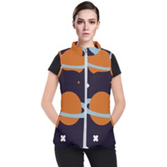 Planet-orbit-universe-star-galaxy Women s Puffer Vest