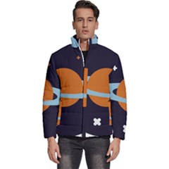 Planet-orbit-universe-star-galaxy Men s Puffer Bubble Jacket Coat by Cowasu