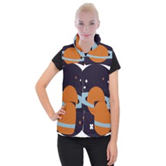 Planet-orbit-universe-star-galaxy Women s Button Up Vest