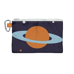 Planet-orbit-universe-star-galaxy Canvas Cosmetic Bag (medium) by Cowasu