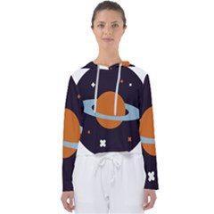 Planet-orbit-universe-star-galaxy Women s Slouchy Sweat