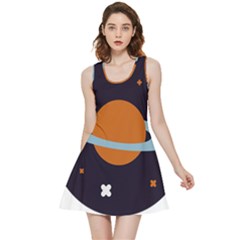 Planet-orbit-universe-star-galaxy Inside Out Reversible Sleeveless Dress by Cowasu