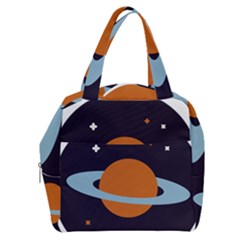 Planet-orbit-universe-star-galaxy Boxy Hand Bag by Cowasu