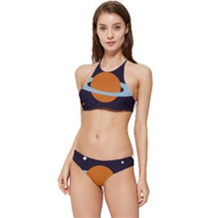 Planet-orbit-universe-star-galaxy Banded Triangle Bikini Set by Cowasu