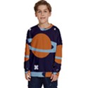 Planet-orbit-universe-star-galaxy Kids  Crewneck Sweatshirt View1