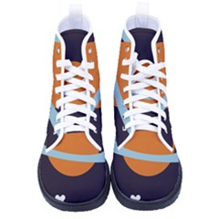 Planet-orbit-universe-star-galaxy Men s High-top Canvas Sneakers