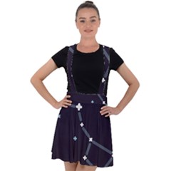 Celebrities-categories-universe-sky Velvet Suspender Skater Skirt by Cowasu