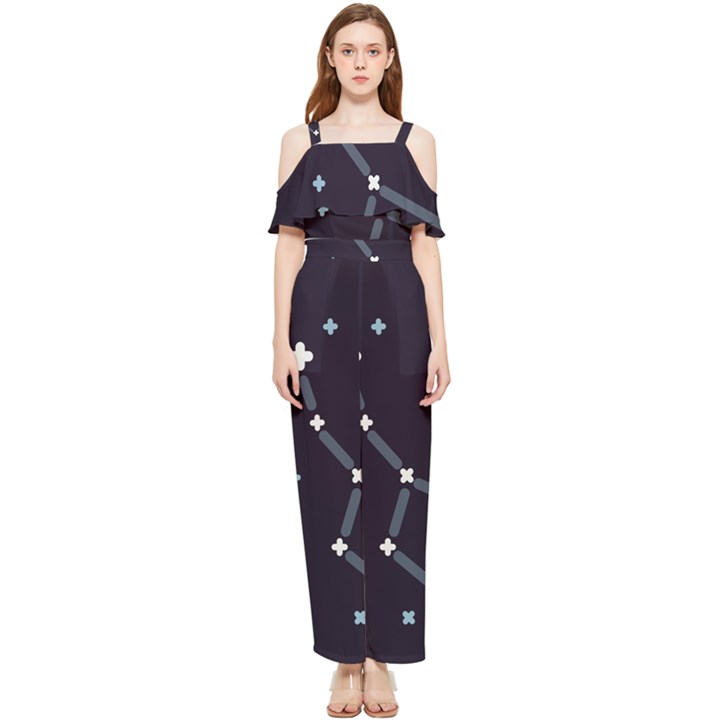 Celebrities-categories-universe-sky Draped Sleeveless Chiffon Jumpsuit