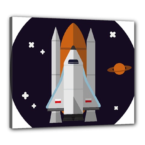 Rocket-space-universe-spaceship Canvas 24  X 20  (stretched) by Cowasu