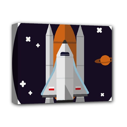 Rocket-space-universe-spaceship Deluxe Canvas 14  X 11  (stretched) by Cowasu