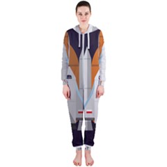 Rocket-space-universe-spaceship Hooded Jumpsuit (ladies)