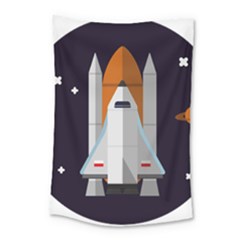 Rocket-space-universe-spaceship Small Tapestry