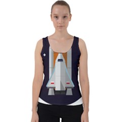 Rocket-space-universe-spaceship Velvet Tank Top by Cowasu