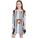 Rocket-space-universe-spaceship Kids  Quarter Sleeve Skater Dress View1