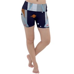 Rocket-space-universe-spaceship Lightweight Velour Yoga Shorts by Cowasu