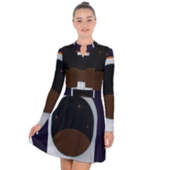 Astronaut-space-astronomy-universe Long Sleeve Panel Dress by Cowasu