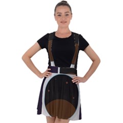 Astronaut-space-astronomy-universe Velvet Suspender Skater Skirt by Cowasu