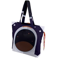 Astronaut-space-astronomy-universe Drawstring Tote Bag by Cowasu