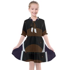 Astronaut-space-astronomy-universe Kids  All Frills Chiffon Dress by Cowasu