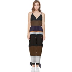 Astronaut-space-astronomy-universe Sleeveless Tie Ankle Chiffon Jumpsuit by Cowasu