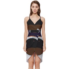 Astronaut-space-astronomy-universe Wrap Frill Dress by Cowasu