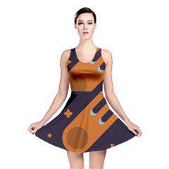 Meteor-meteorite-space-comet Reversible Skater Dress by Cowasu