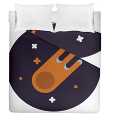 Meteor-meteorite-space-comet Duvet Cover Double Side (queen Size) by Cowasu