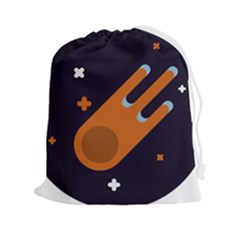 Meteor-meteorite-space-comet Drawstring Pouch (2xl) by Cowasu