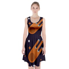 Meteor-meteorite-space-comet Racerback Midi Dress by Cowasu