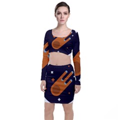 Meteor-meteorite-space-comet Top And Skirt Sets