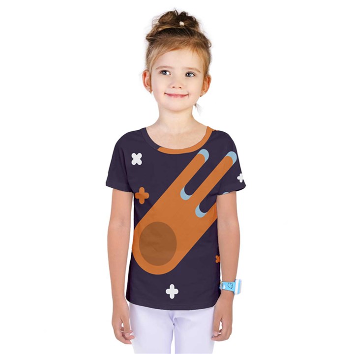 Meteor-meteorite-space-comet Kids  One Piece T-Shirt