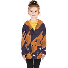 Meteor-meteorite-space-comet Kids  Double Breasted Button Coat by Cowasu