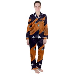 Meteor-meteorite-space-comet Women s Long Sleeve Satin Pajamas Set	 by Cowasu