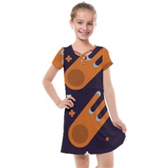 Meteor-meteorite-space-comet Kids  Cross Web Dress by Cowasu