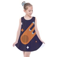 Meteor-meteorite-space-comet Kids  Summer Dress by Cowasu