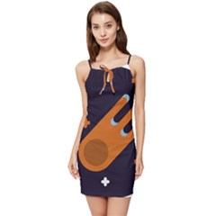 Meteor-meteorite-space-comet Summer Tie Front Dress